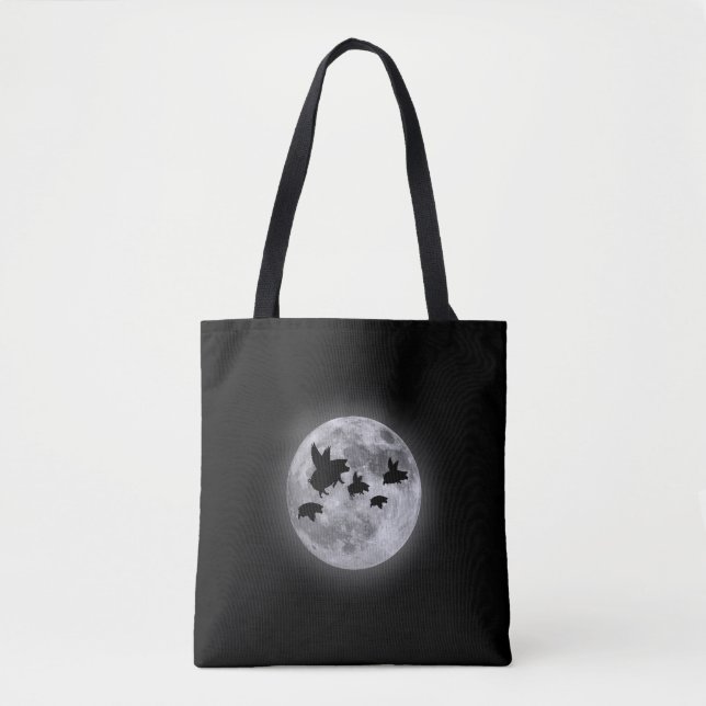 Tote Bag Porcs Volants Nocturnes (Devant)