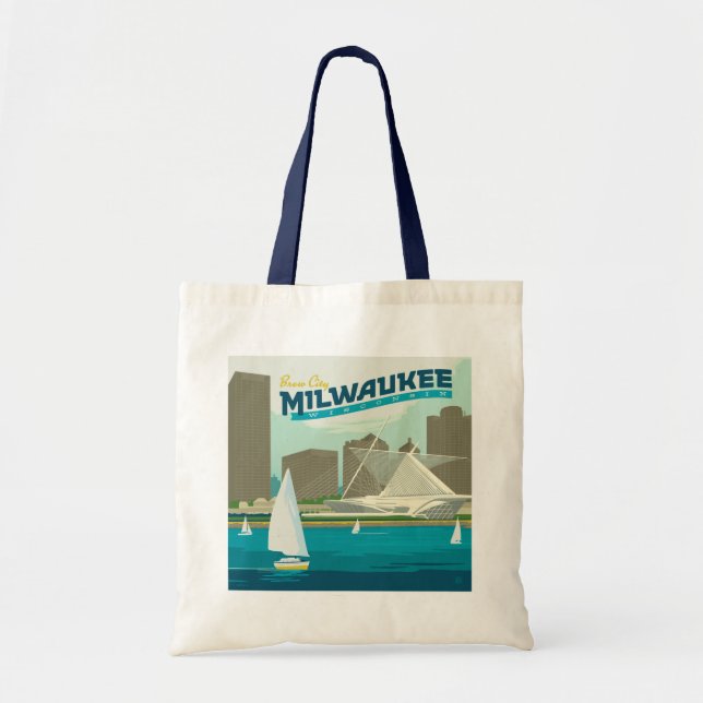 Tote Bag Port de Milwaukee Wisconsin | Ville de Brew (Devant)