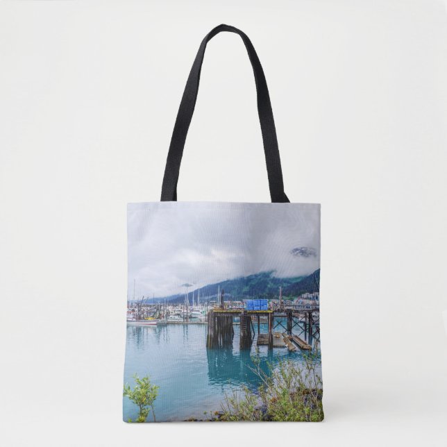 Tote Bag Port de Whittier Alaska (Devant)