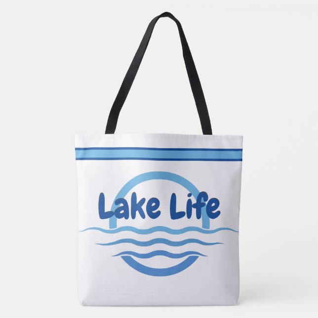 Tote Bag Porte-bateau Lake Life personnalisée (Devant)