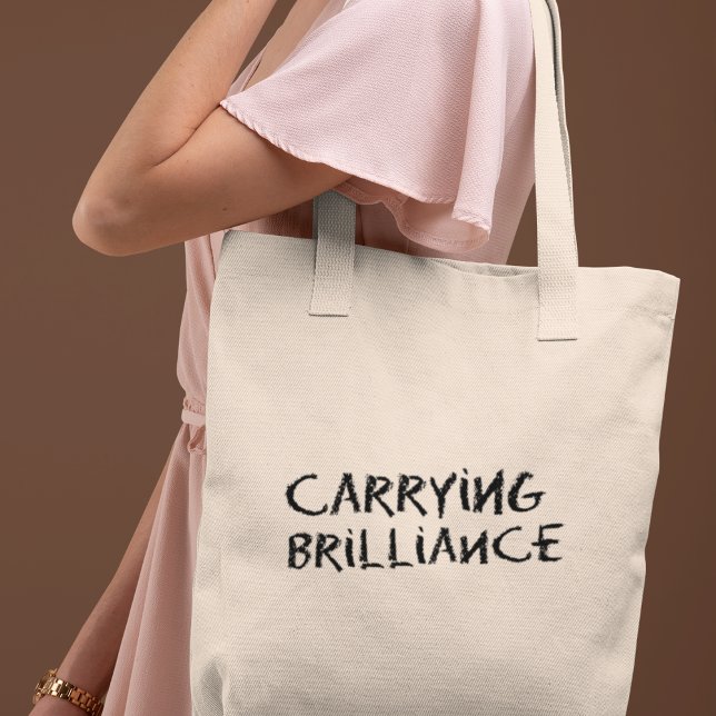 Tote Bag Porte brillant élégant minimal noir et blanc (Shop now and embrace the brilliance within you!)