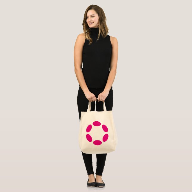 Tote Bag Porte - clé Polkadot (Devant (modèle))
