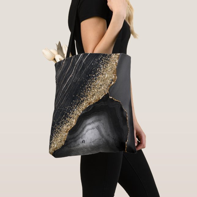 Tote Bag Porte en marbre noir (De près)