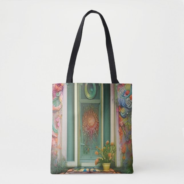 Tote Bag Porte fleurie (Devant)