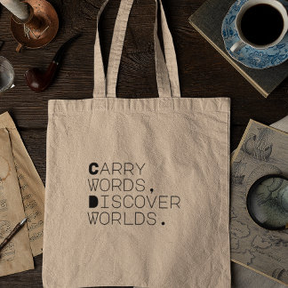 Tote Bag Porter des mots Découvrir des mots Livre Louveur L