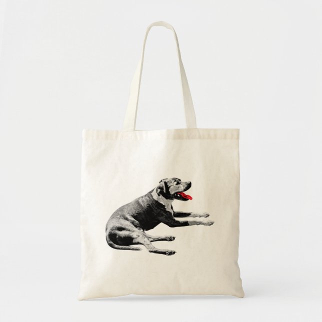 Tote Bag Porter la fraise—Tongue rouge (Devant)