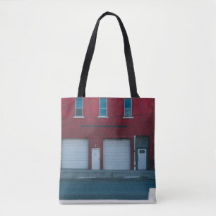 TOTE BAG PORTES DE GARAGE BLANC FERMÉES EN JOURNÉE