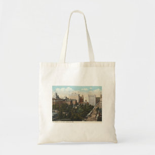 Tote Bag Portland OR, Panorama Downtown 1920 style Vintage
