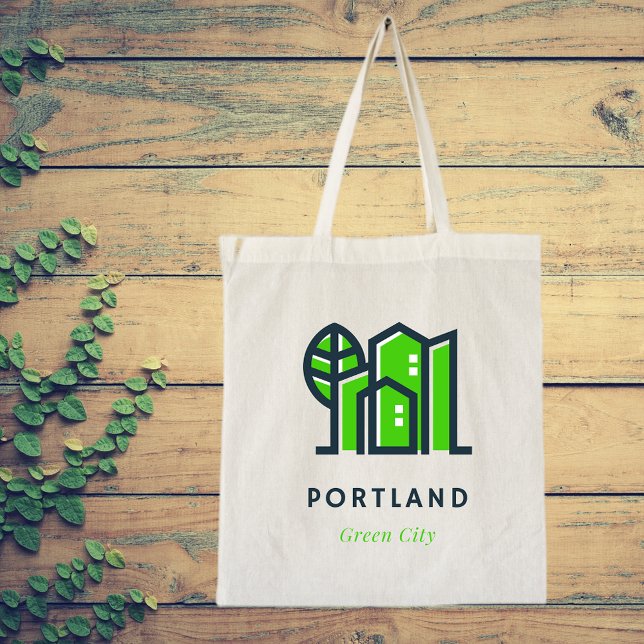 Tote Bag Portland Oregon US Durable Green City (Créateur téléchargé)