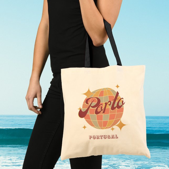 Tote Bag Porto Portugal Retro Accessoire souvenir disco (Créateur téléchargé)