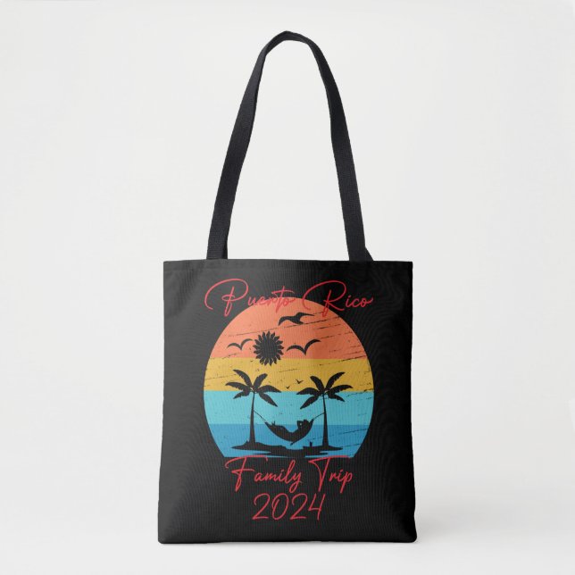 Tote Bag Porto Rico Family Vacation 2024 Porto Rico Beach (Devant)