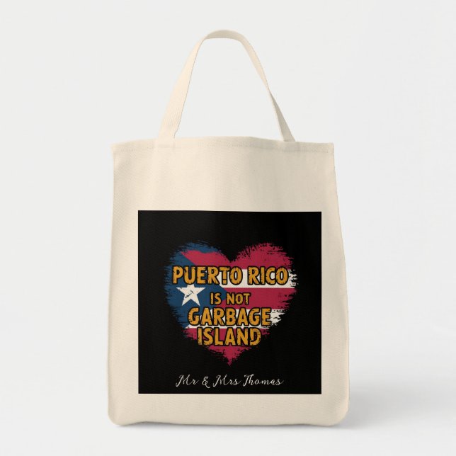 Tote Bag Porto Rico n'est pas une poubelle (Devant)