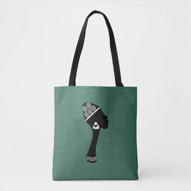 Tote Bag portrait abstrait afro-américain (Devant)