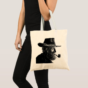 Tote Bag Portrait au point et à la ligne : Vieil homme sage