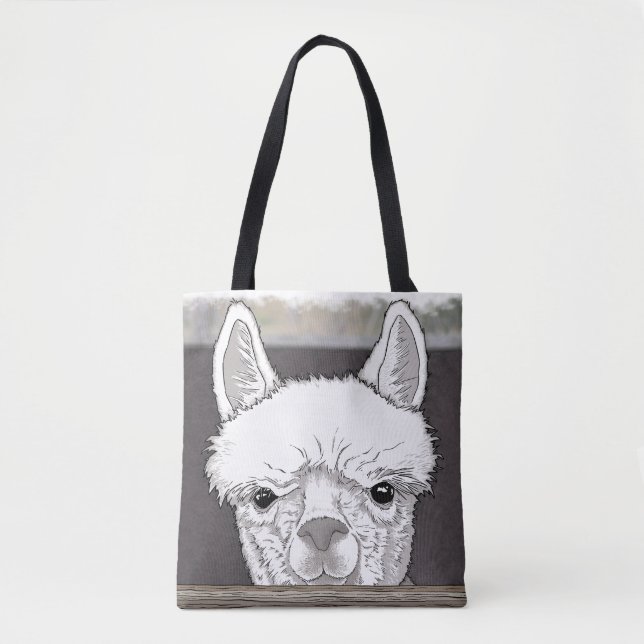 Tote Bag Portrait d'Alpaca (Devant)