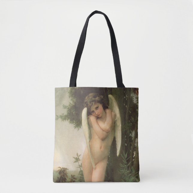 Tote Bag Portrait d'ange de Cupid (Cupidon) par Bouguereau (Devant)