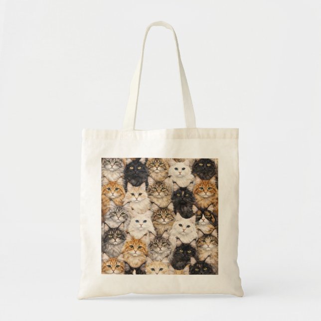 Tote Bag Portrait de chat Maine Coon (Devant)