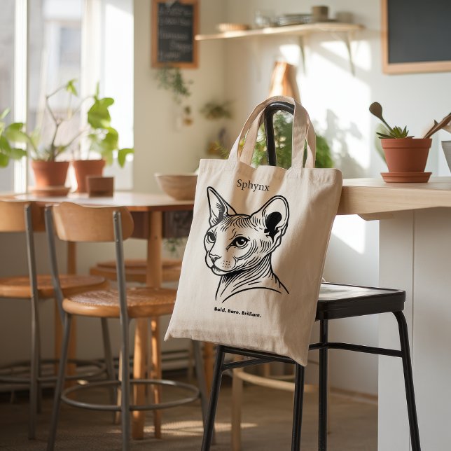Tote Bag Portrait de chat Sphynx (Créateur téléchargé)