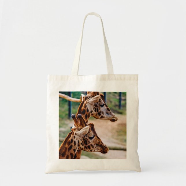 Tote Bag Portrait de duo de girafe (Devant)