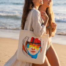 Portrait de femme abstrait Pop Art