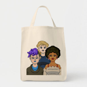 Tote Bag Portrait de femme anime Beauté Jolie Mignonne Ador