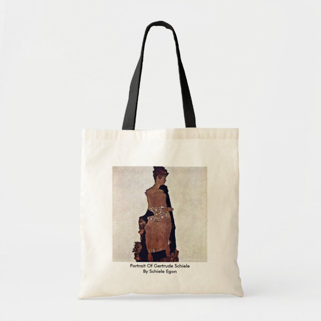 Tote Bag Portrait de Gertrude Schiele par Schiele Egon (Devant)