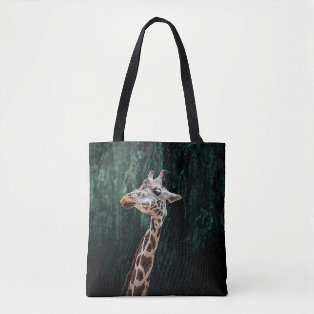 TOTE BAG PORTRAIT DE GIRAFFE CUIT (Devant)