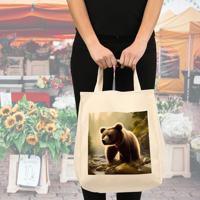 Tote Bag Portrait de la faune de l'ours Brown (Créateur téléchargé)