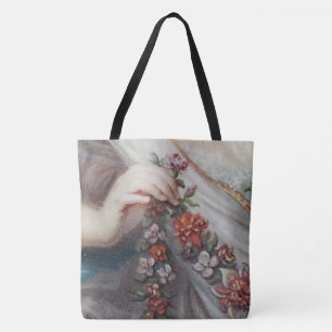 Tote Bag Portrait de la main d'une dame gros plan