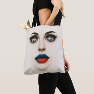 Tote Bag Portrait de la pop croate beauté yeux & lèvres