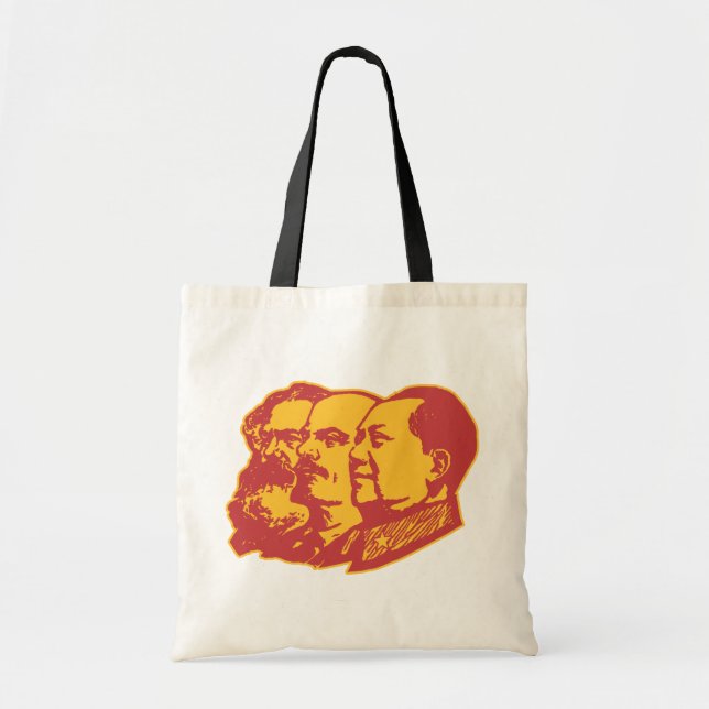 Tote Bag Portrait de Marx Lénine Mao (Devant)