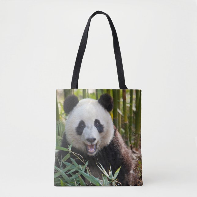 Tote Bag Portrait de panda souriant (Devant)