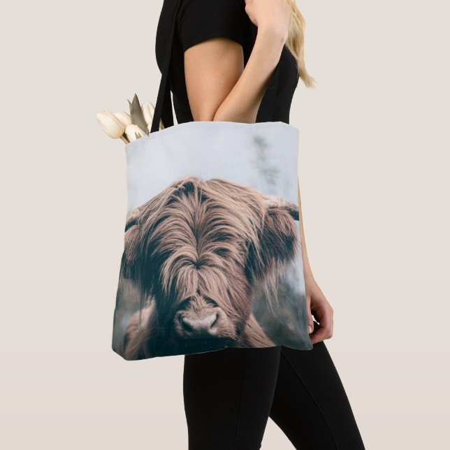 Tote Bag Portrait de vache Highland (De près)