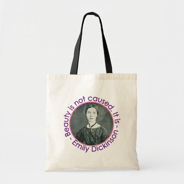 Tote Bag Portrait d'Emily Dickinson avec la citation (Devant)