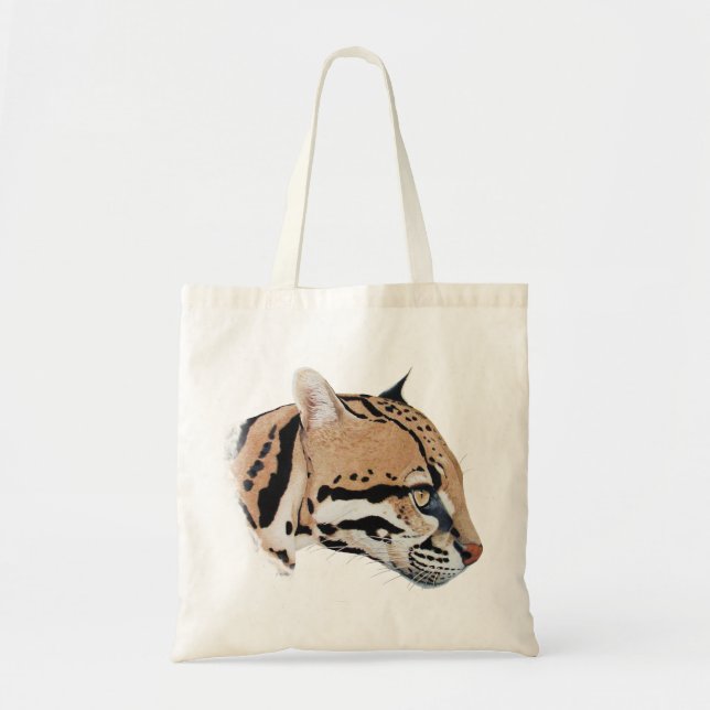 Tote Bag Portrait d'Ocelot (Devant)