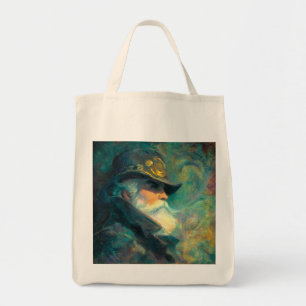 Tote Bag Portrait d'un vieil homme hivernal vintage