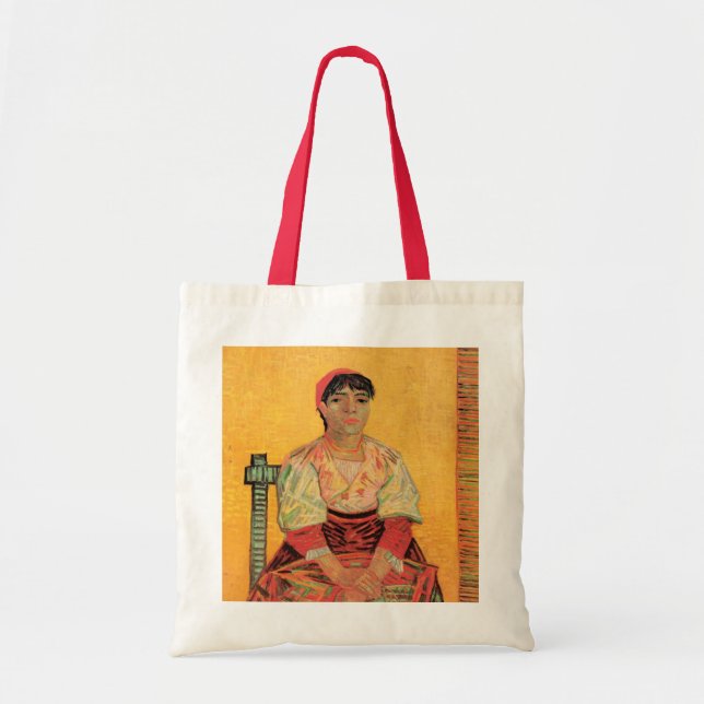 Tote Bag Portrait d'une femme italienne par Vincent van Gog (Devant)