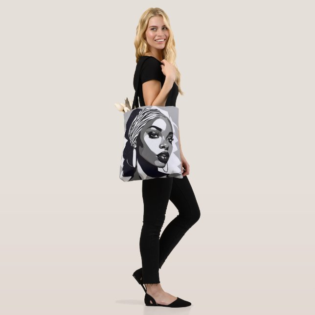 Tote Bag Portrait d'une femme noire (Sur le modèle)