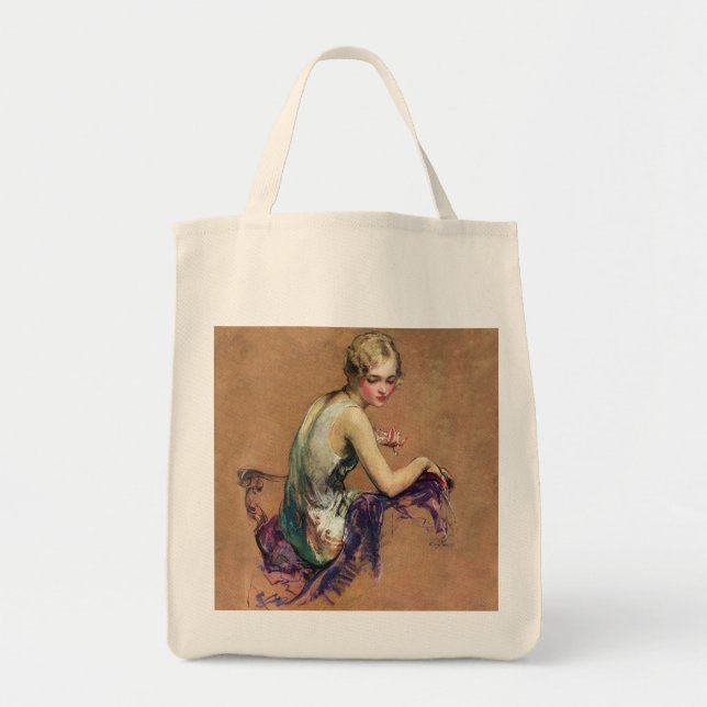 Tote Bag Portrait en pastel (Devant)