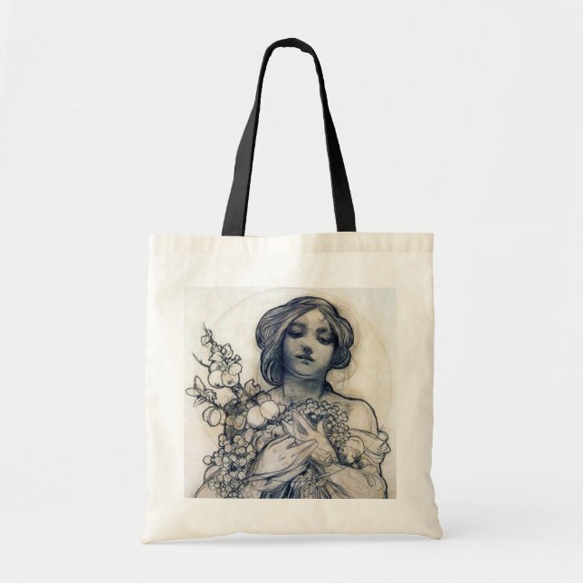 Tote Bag Portrait (Étude), Alphonse Mucha (Devant)