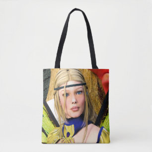 Tote Bag Portrait Fantastique de Papillon Fée Élégant