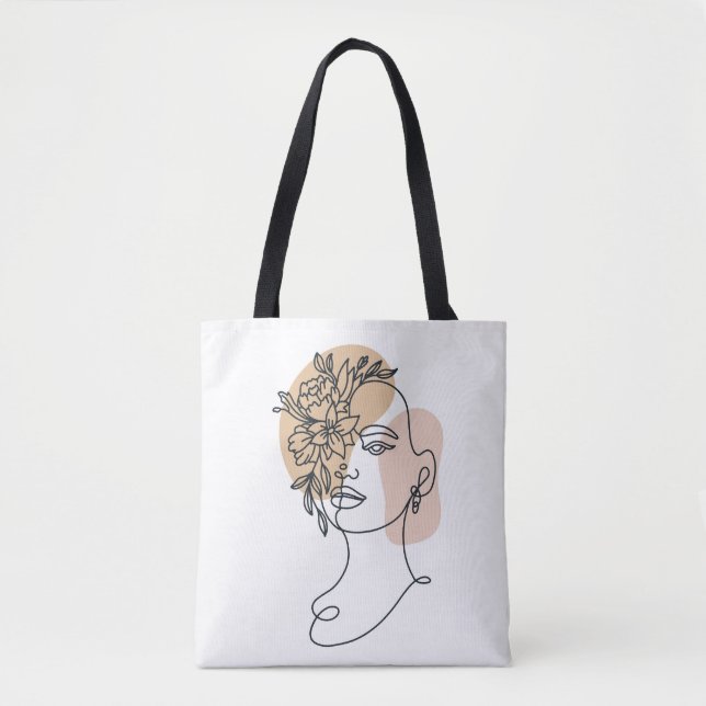 Tote Bag Portrait féminin (Devant)