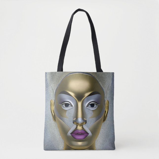 Tote Bag Portrait féminin africain chic (Devant)