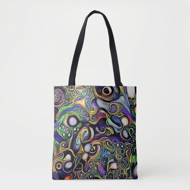 Tote Bag portrait homme Abstrait (Devant)