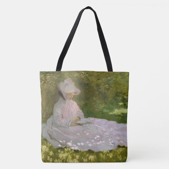 Tote Bag Portrait impressionniste de printemps, Claude Mone (Devant)