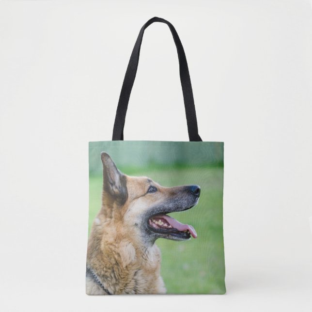 Tote Bag Portrait latéral du berger allemand (Devant)