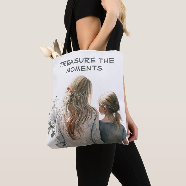 Tote Bag Portrait Mère Et Fille (De près)