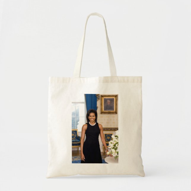 Tote Bag Portrait officiel de la Première Dame Michelle Oba (Devant)