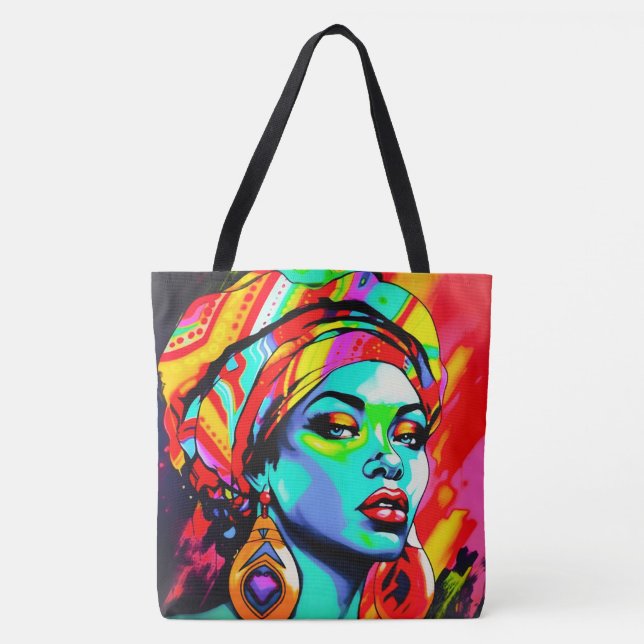Tote Bag Portrait Pop Art (Devant)