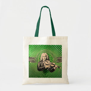 Tote Bag Portrait Vivaldi dans le style d'illusion optique 